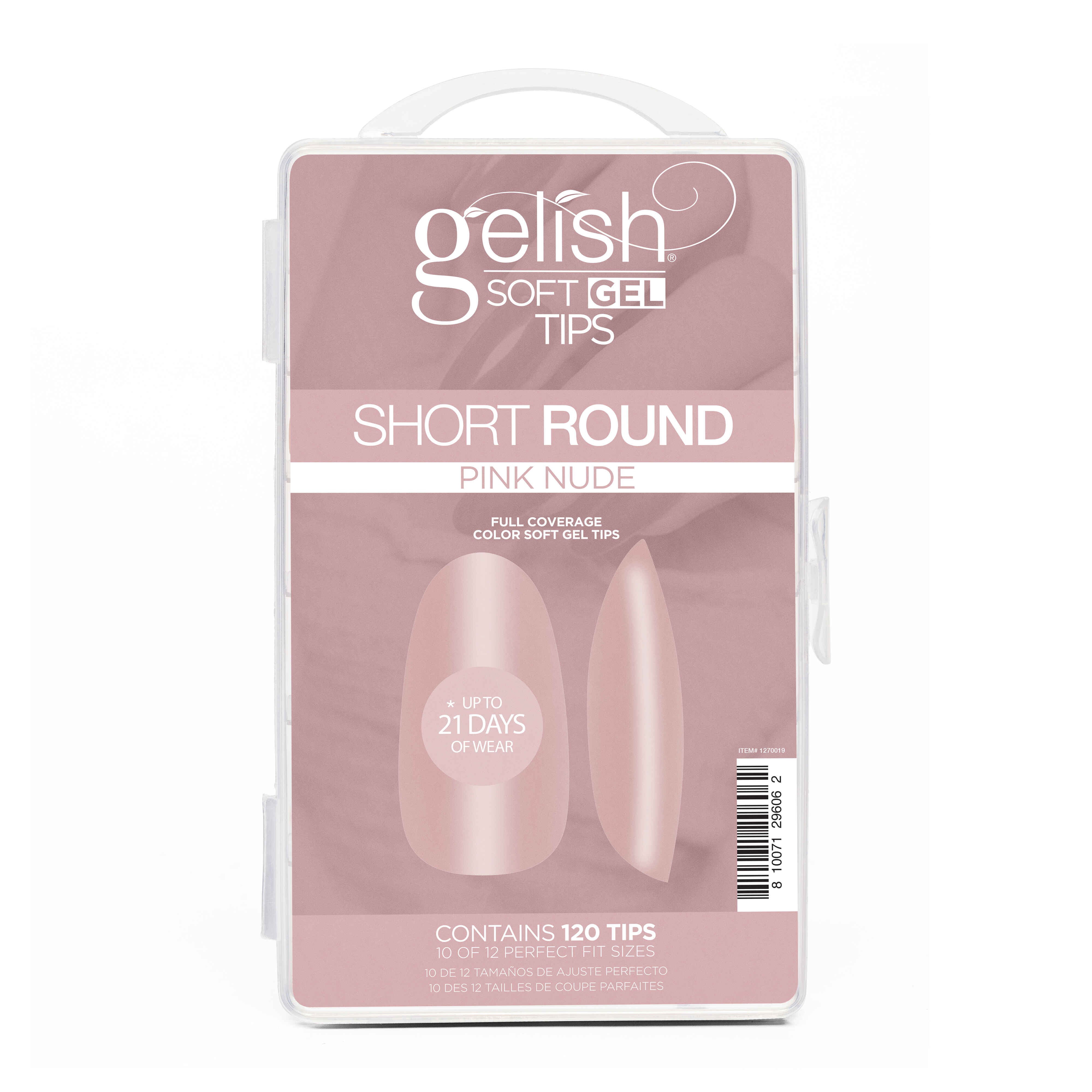 Soft Gel Tips – Short Round Pink Nude 120 stuks