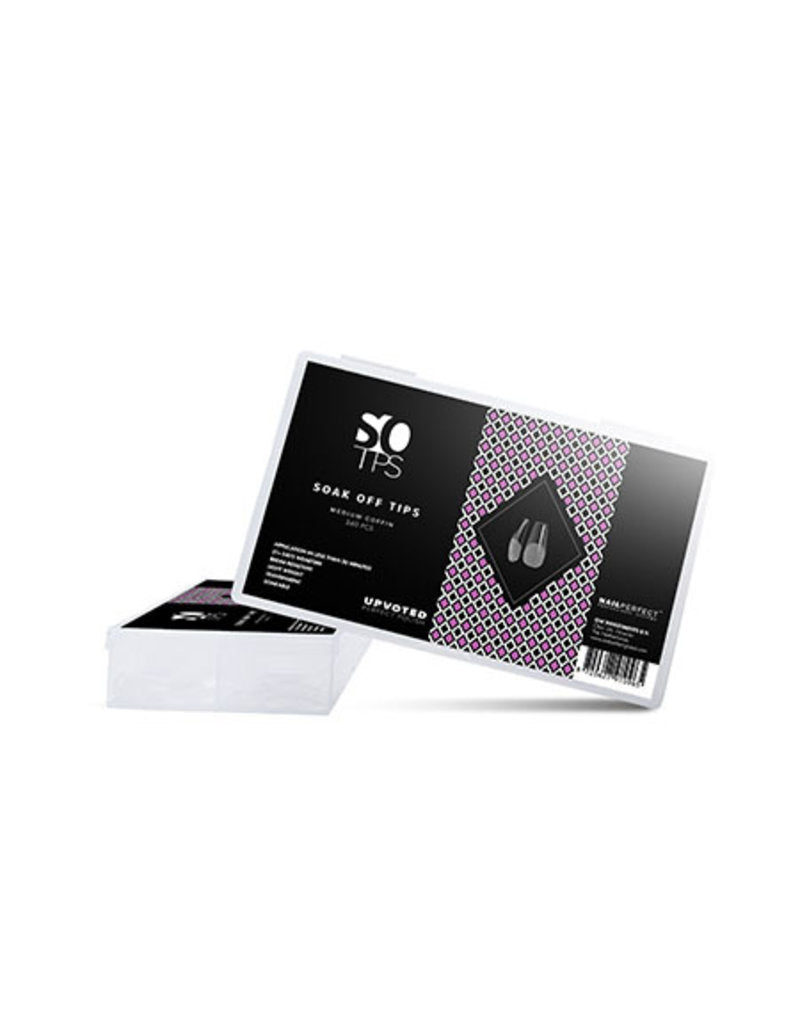 Nail Perfect Upvoted Soak Off Tips Medium Coffin 240st